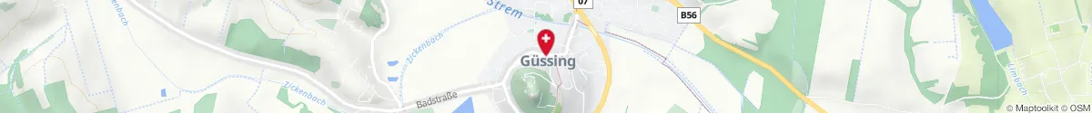 Kartendarstellung des Standorts für Diana-Apotheke in 7540 Güssing